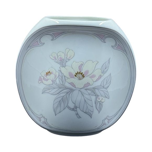 AK Kaiser Chantal Floral Oval Porcelain Vase Made in West Germany - Picture 2 of 4